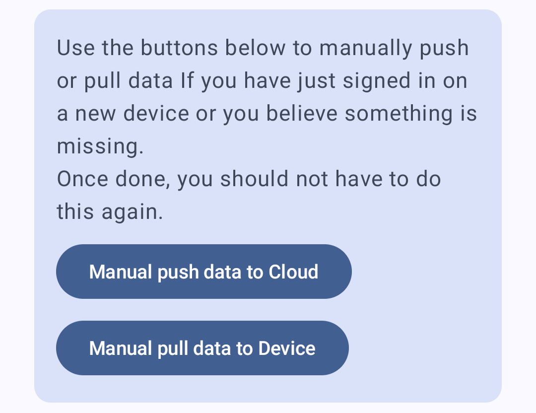 Manual buttons Manual buttons